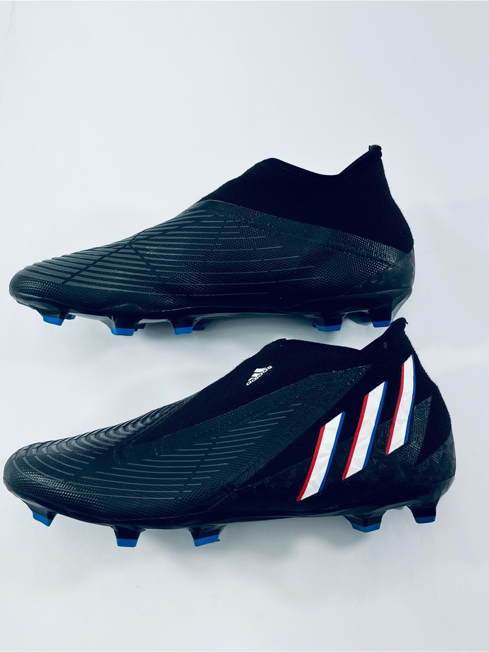 Adidas Predator Edge 3 Laceless FG Soccer Cleats GV9859 Black Blue Men’s : 11.5